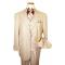 Stacy Adams Taupe/Cream Houndstooth Super 150's Vested Suit